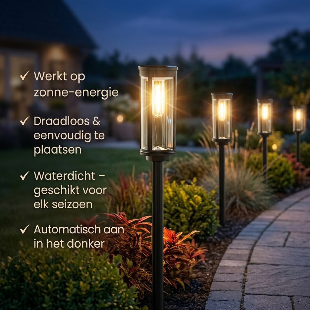 SolarGlow – Set van Tuinlampen