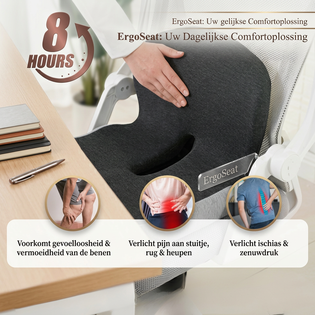 ErgoSeat | Orthopedisch Kussen van Geheugenschuim