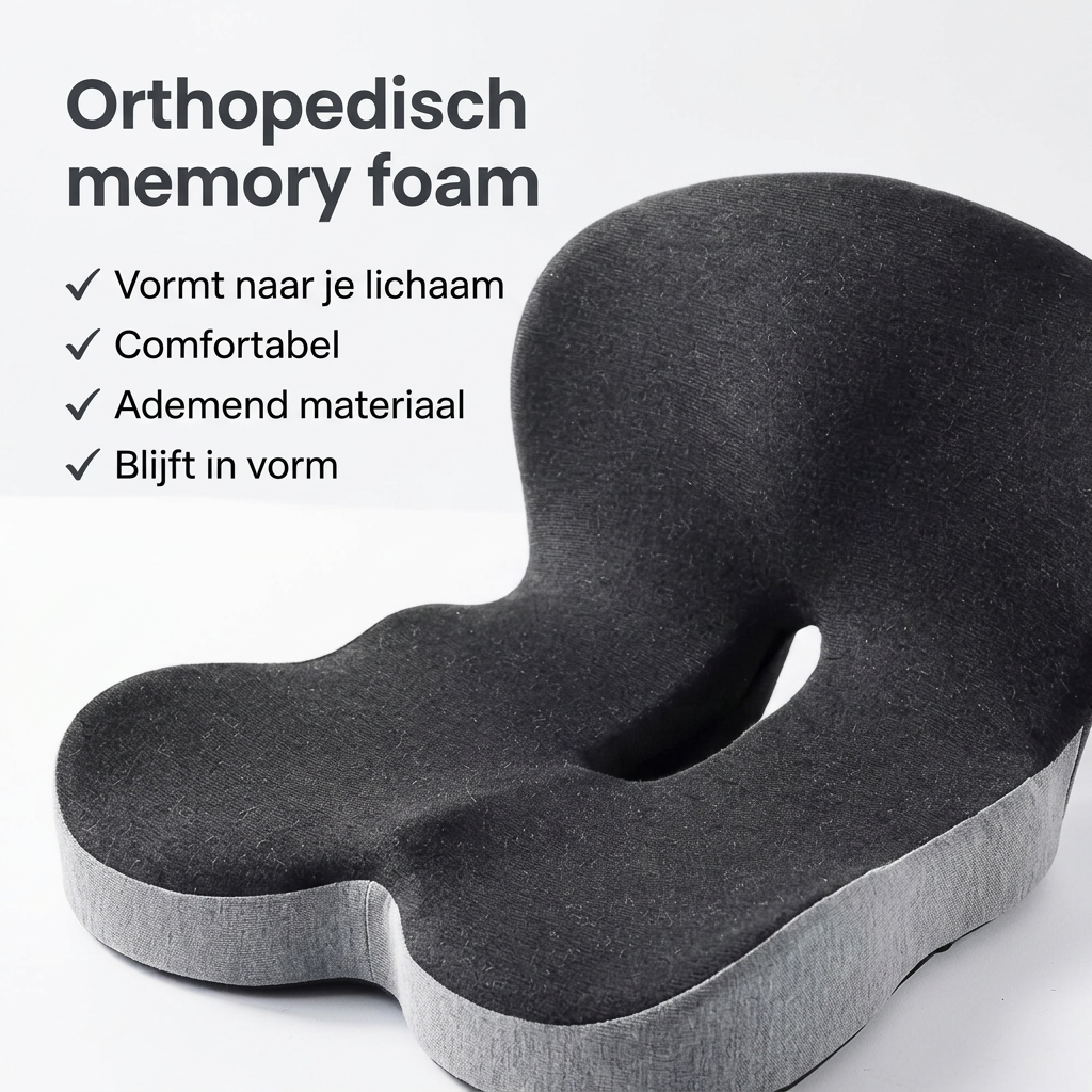 ErgoSeat | Orthopedisch Kussen van Geheugenschuim