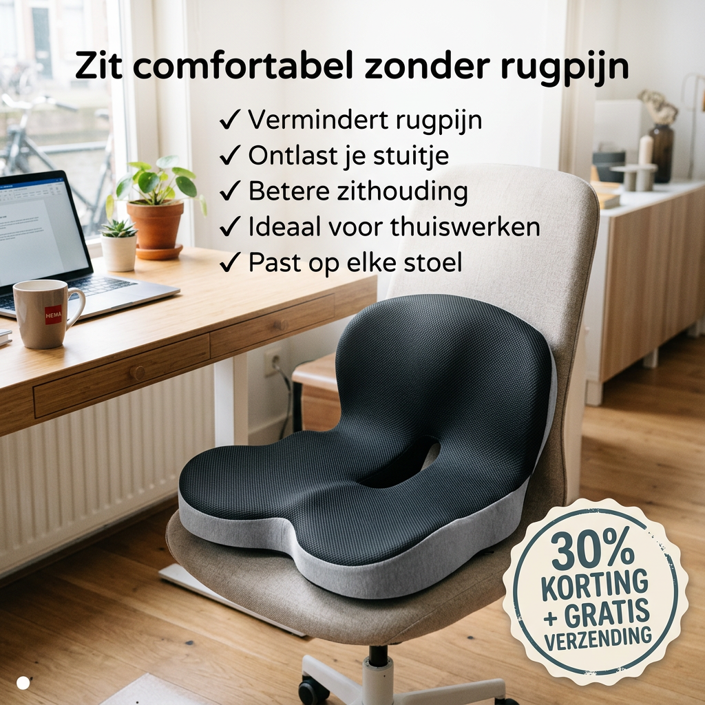 ErgoSeat | Orthopedisch Kussen van Geheugenschuim