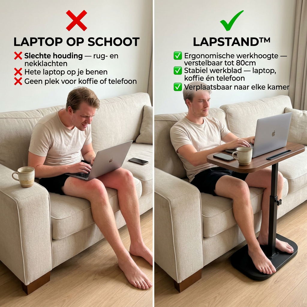 LapStand™ | Van bank naar werkplek in seconden
