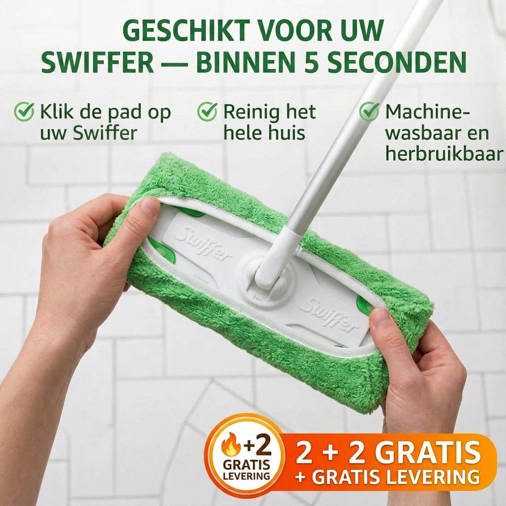 CleanSweep™ | Herbruikbare Mop Voor Swiffer, nooit meer pads bijkopen!