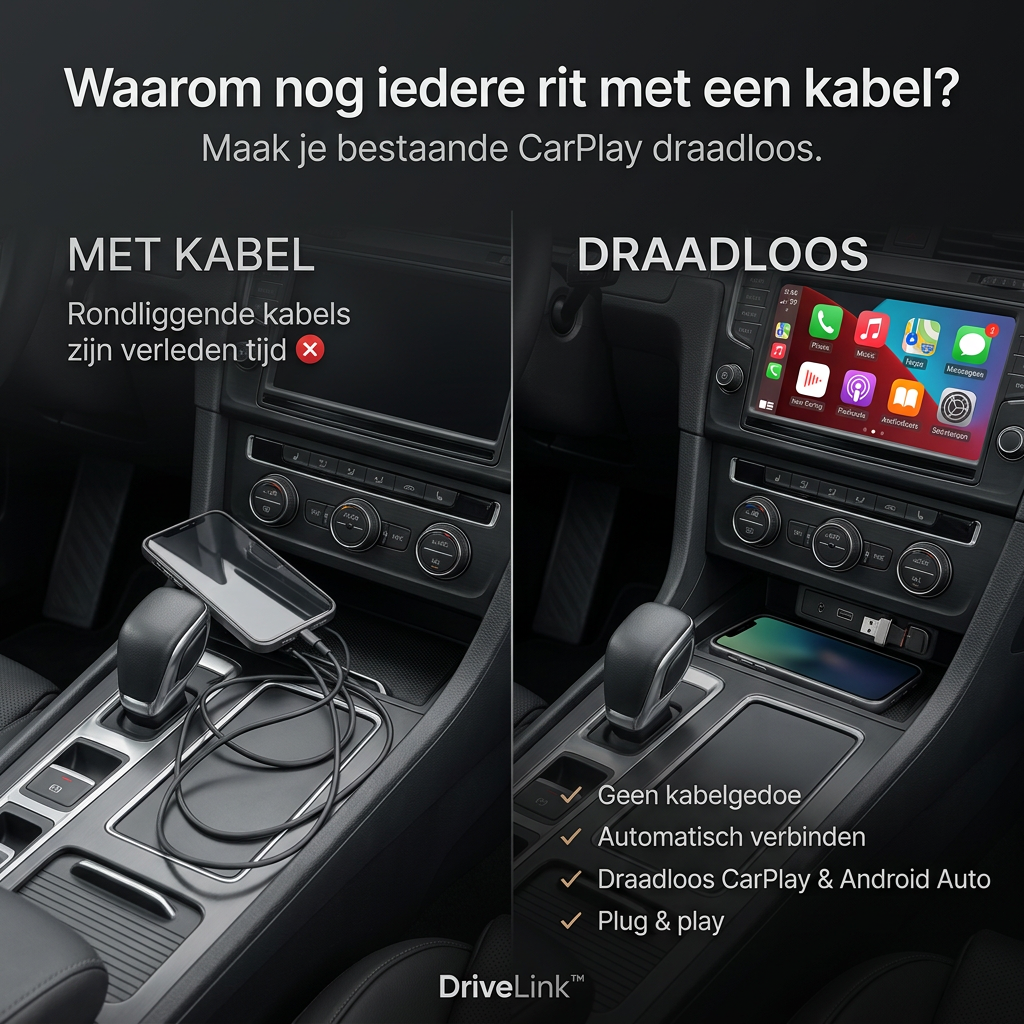 DriveLink™ | Draadloze USB CarPlay Adapter