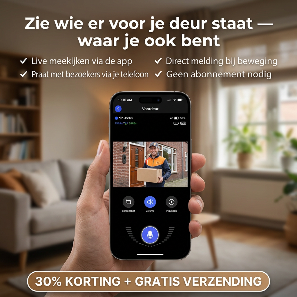 DoorView™ | Slimme Videodeurbel Zonder Abonnement