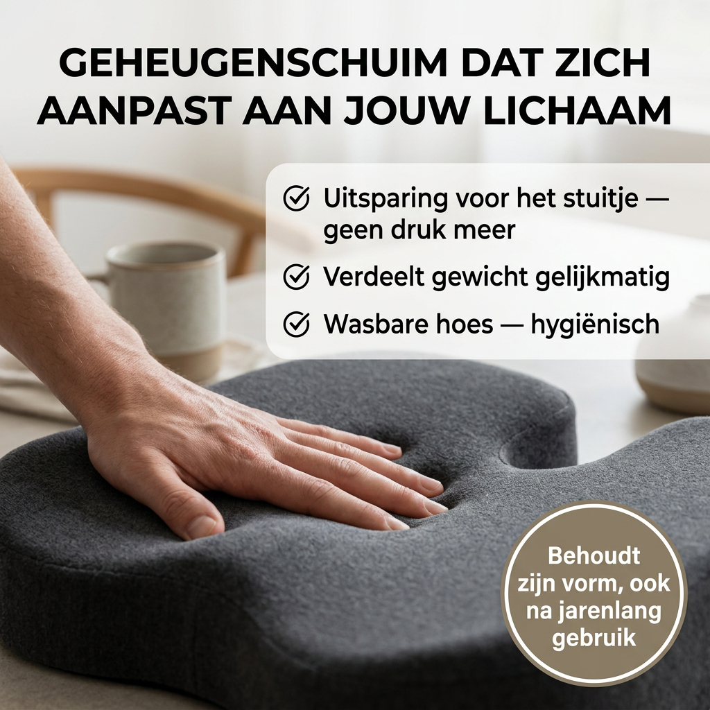 ErgoSeat | Orthopedisch Kussen van Geheugenschuim