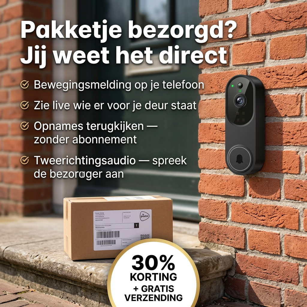 DoorView™ | Slimme Videodeurbel Zonder Abonnement