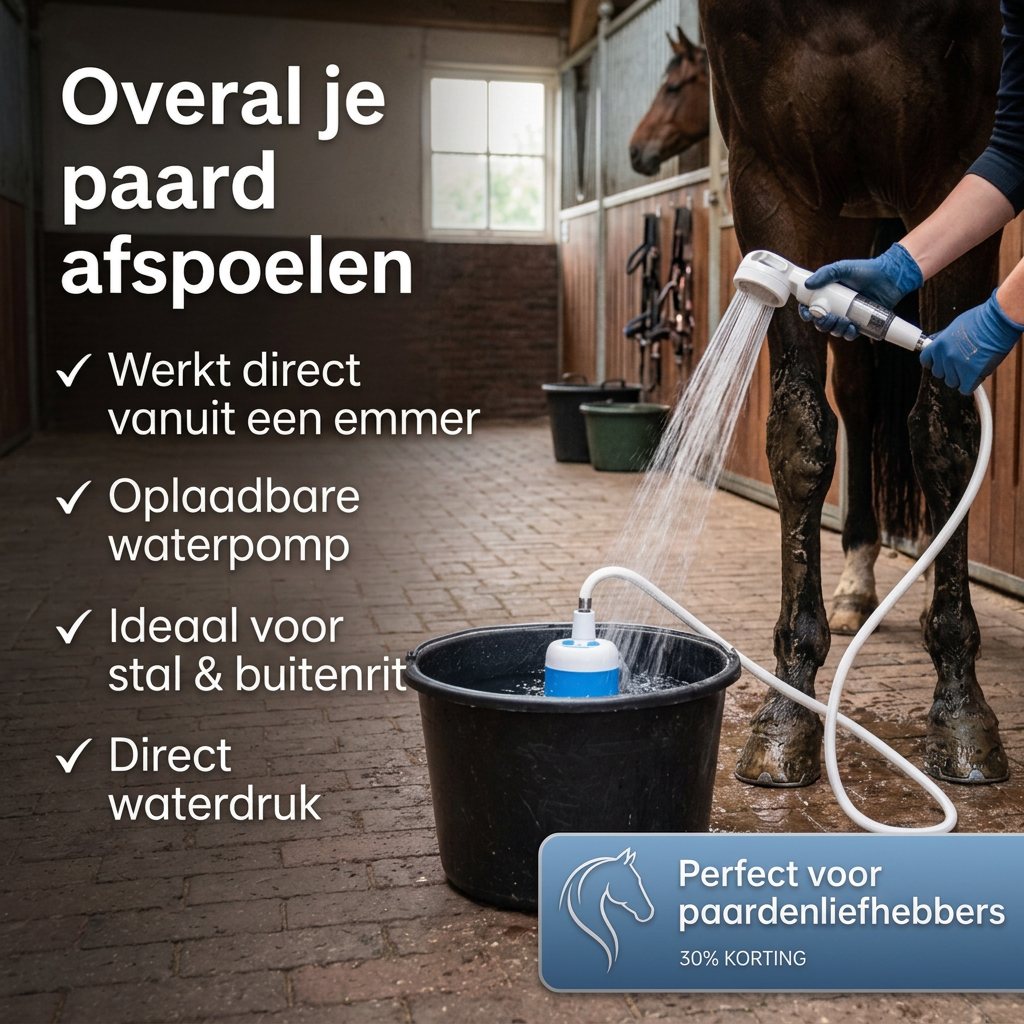 HomeCrafted Draagbare Waterpomp | Overal je paard afspoelen