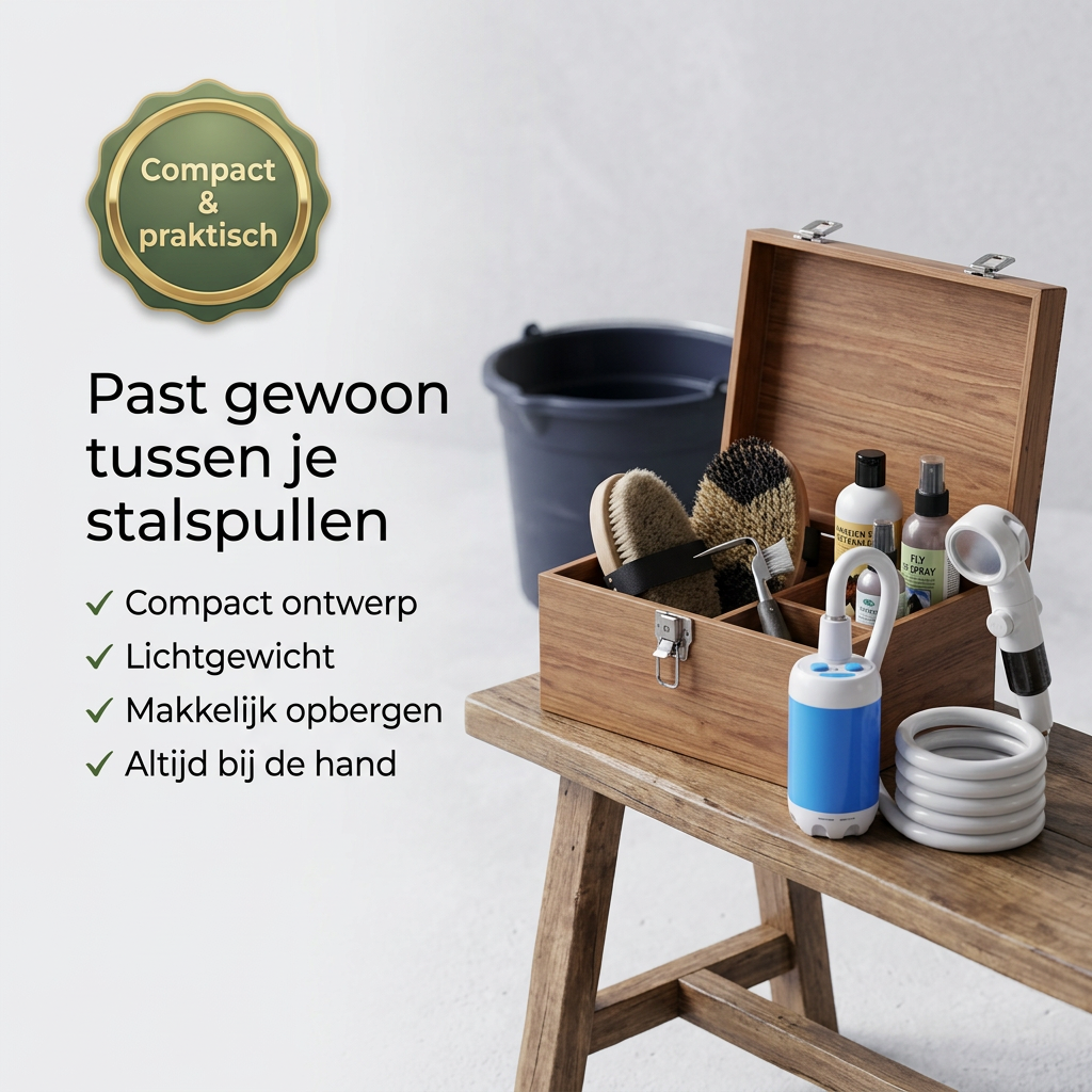 HomeCrafted Draagbare Waterpomp | Overal je paard afspoelen