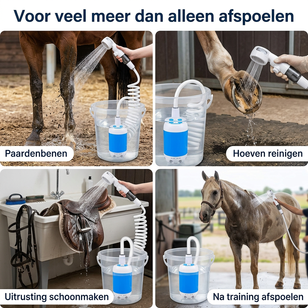 HomeCrafted Draagbare Waterpomp | Overal je paard afspoelen