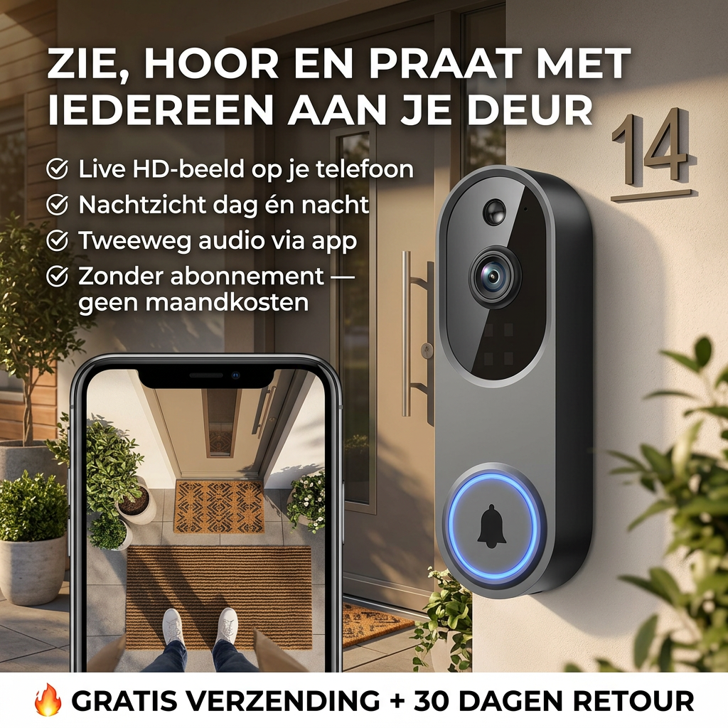 DoorView™ | Slimme Videodeurbel Zonder Abonnement