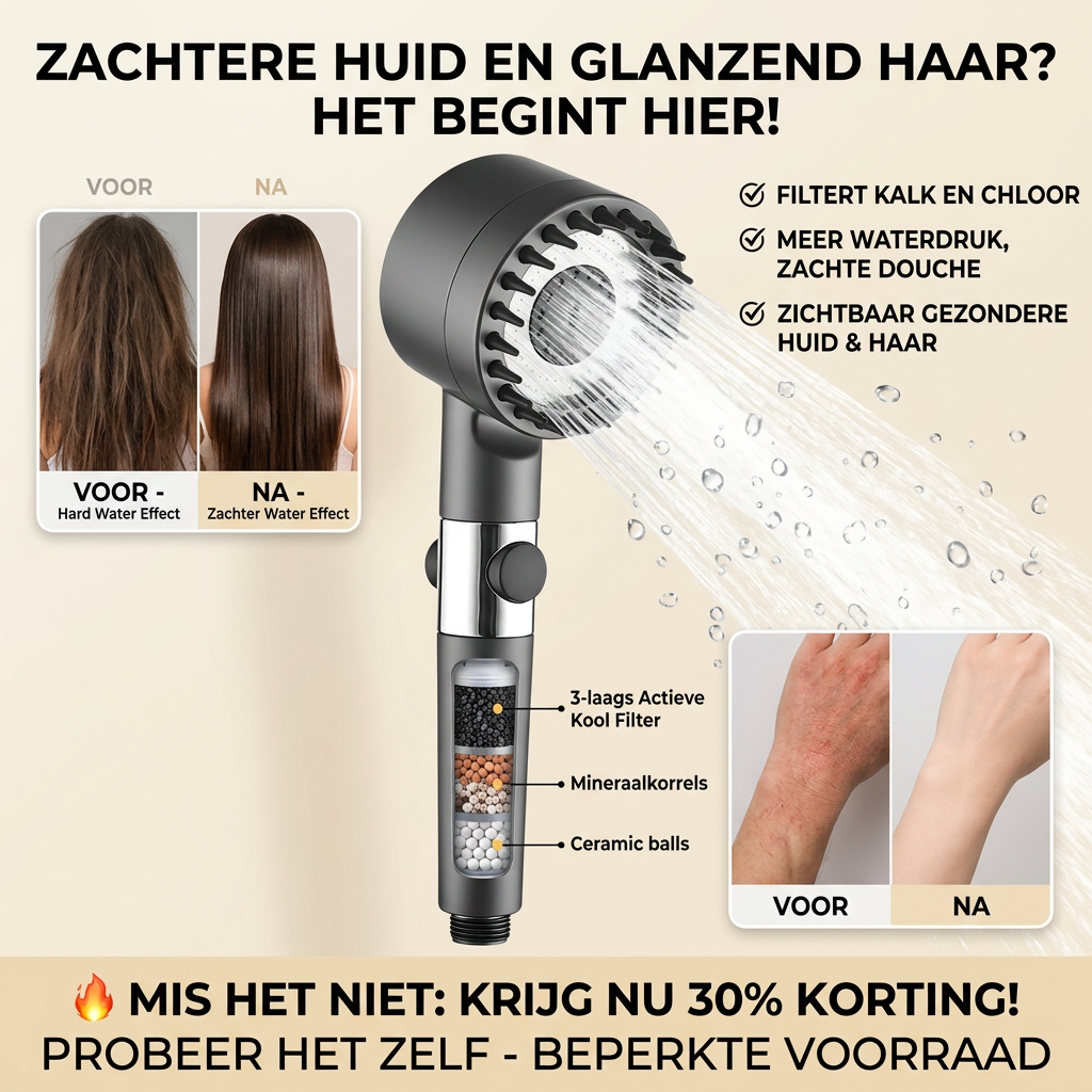 PureFlow™ | Gefilterde Hogedruk Douchekop