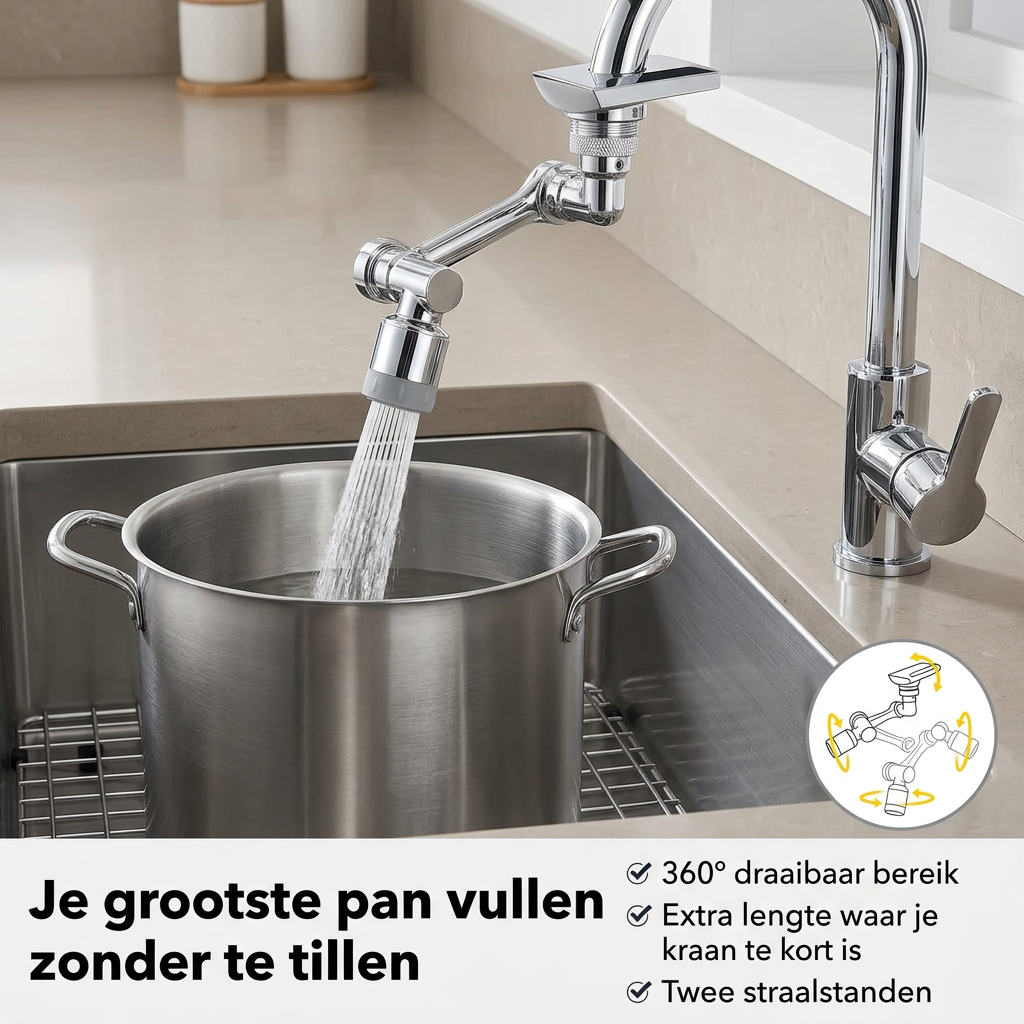 FlexFlow™ | Geen spatten, elk hoekje bereikt