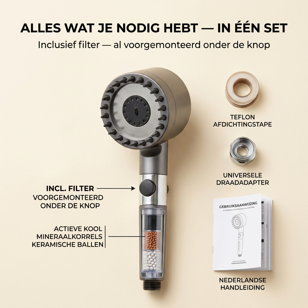 PureFlow™ | Gefilterde Hogedruk Douchekop