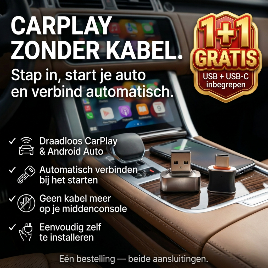 DriveLink™ | Draadloze USB CarPlay Adapter