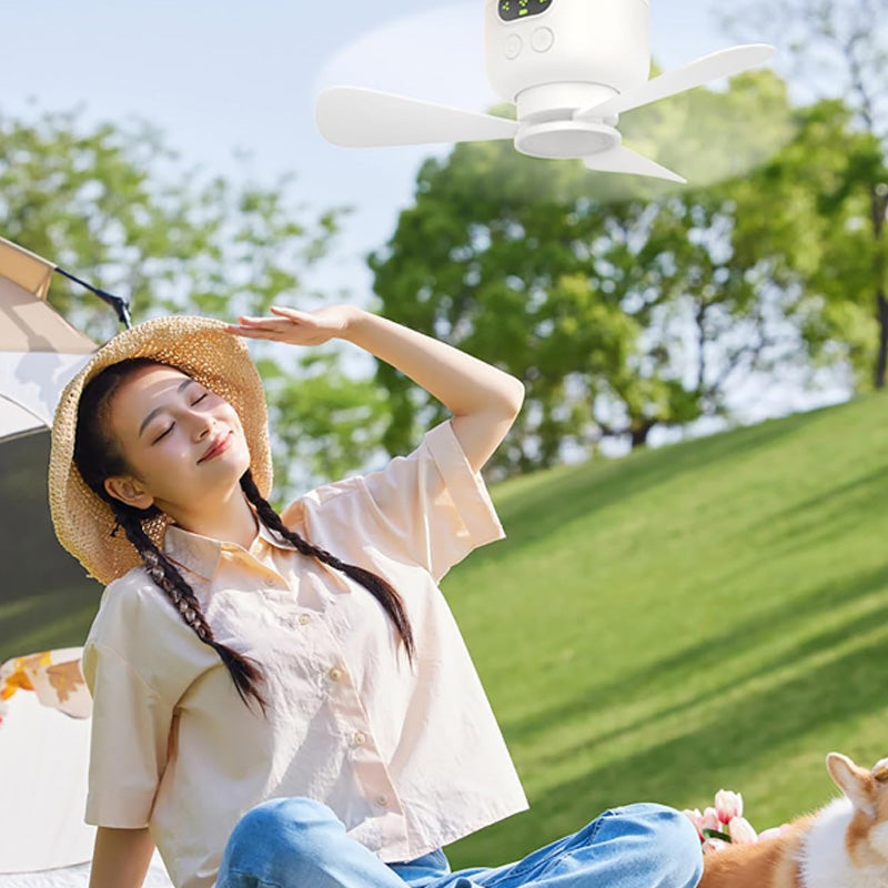 AirCamp™ | Draagbare Outdoor Ventilator met LED en Afstandsbediening