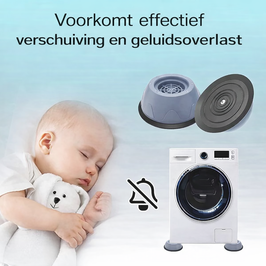 WashGrip™ | Antislip Anti-Trillingsvoeten voor de Wasmachine