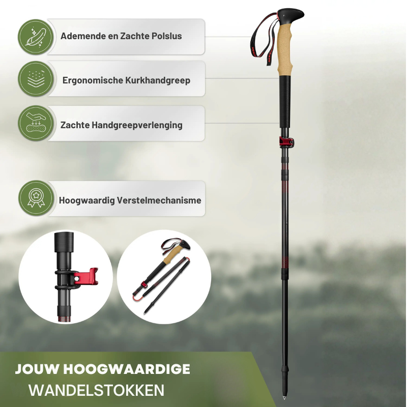 TrekLite | Opvouwbare en Verstelbare Wandelstokken