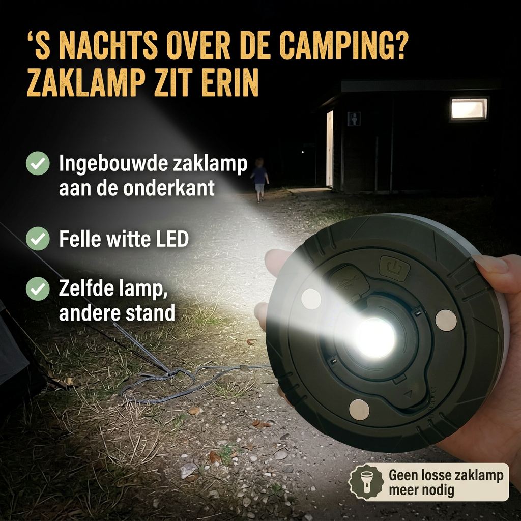 Homecrafted Kampeerlamp 3-in-1