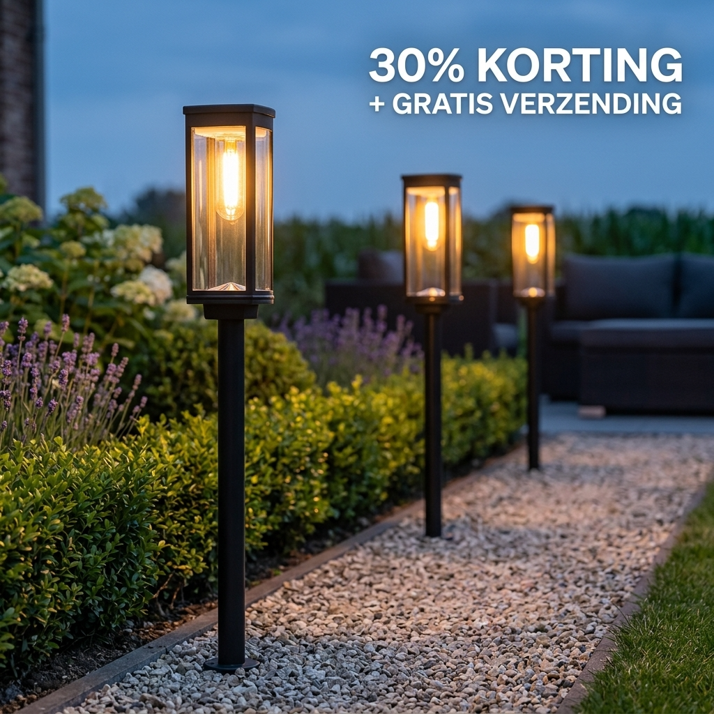 SolarGlow – Set van Tuinlampen