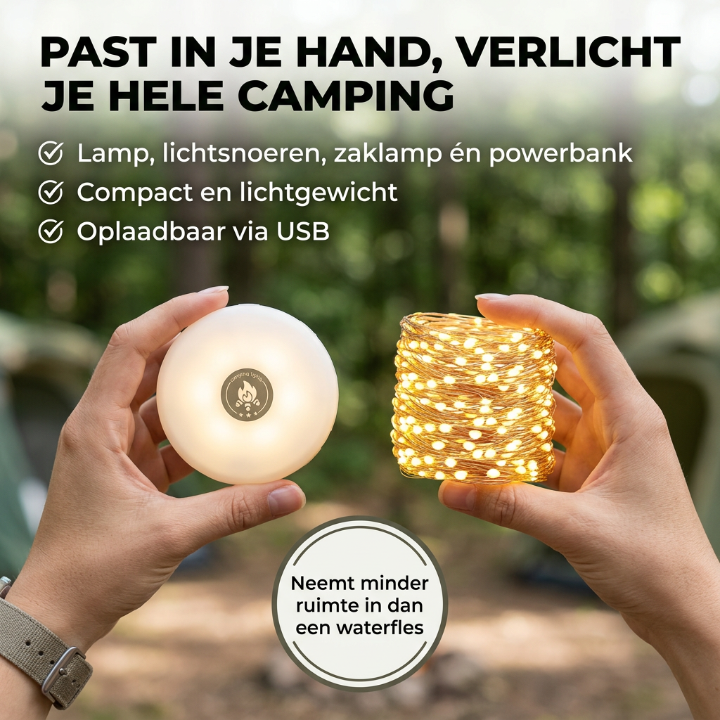 Homecrafted Kampeerlamp 3-in-1