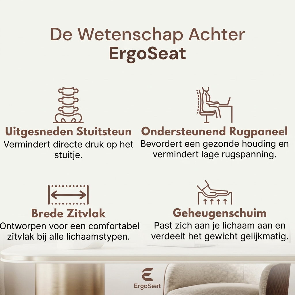 ErgoSeat | Orthopedisch Kussen van Geheugenschuim