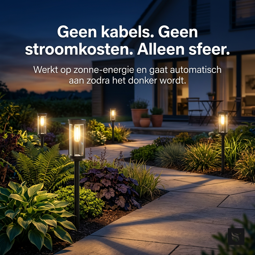 SolarGlow – Set van Tuinlampen