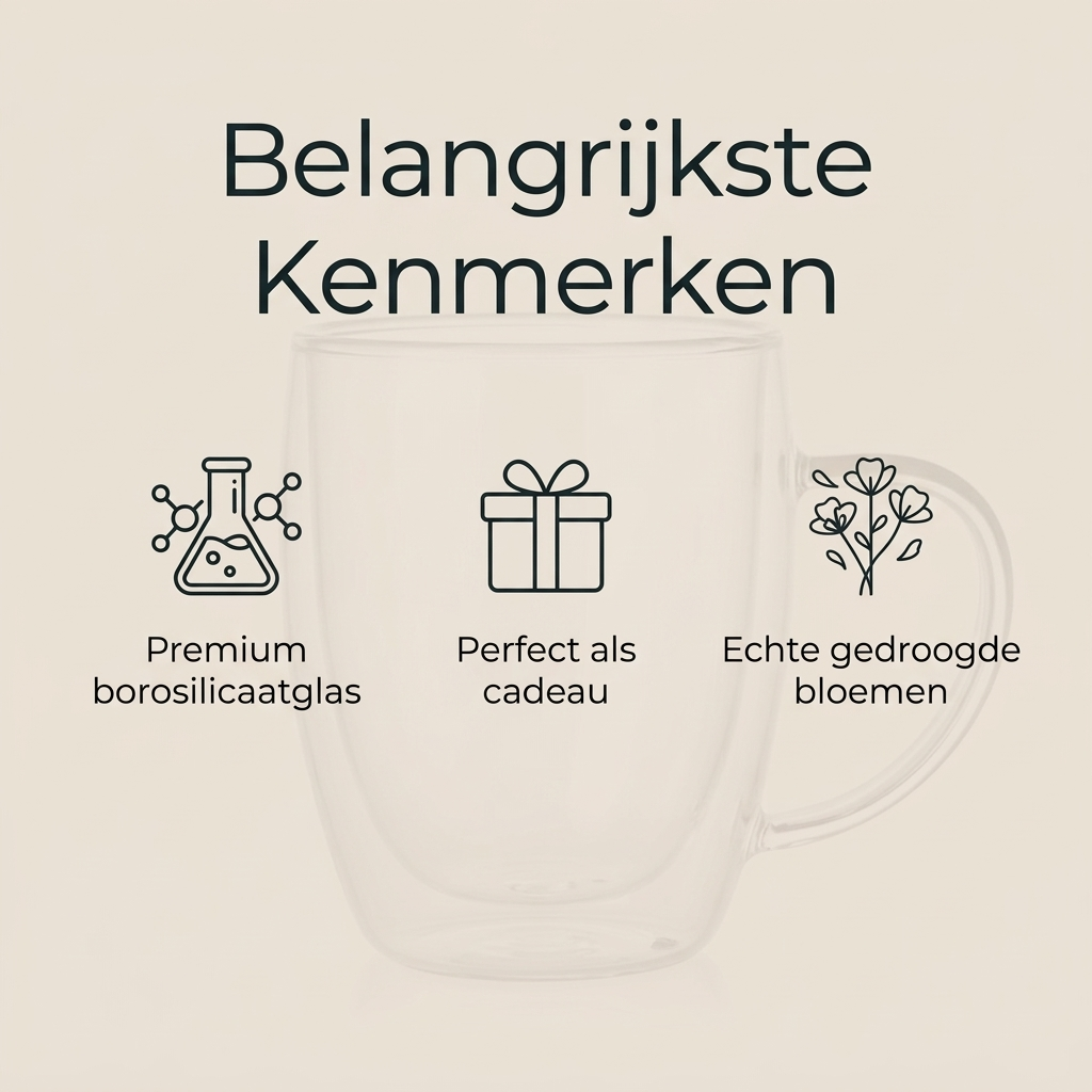 Floréa Atelier | Handgemaakte Glazen met Echte Gedroogde Bloemen