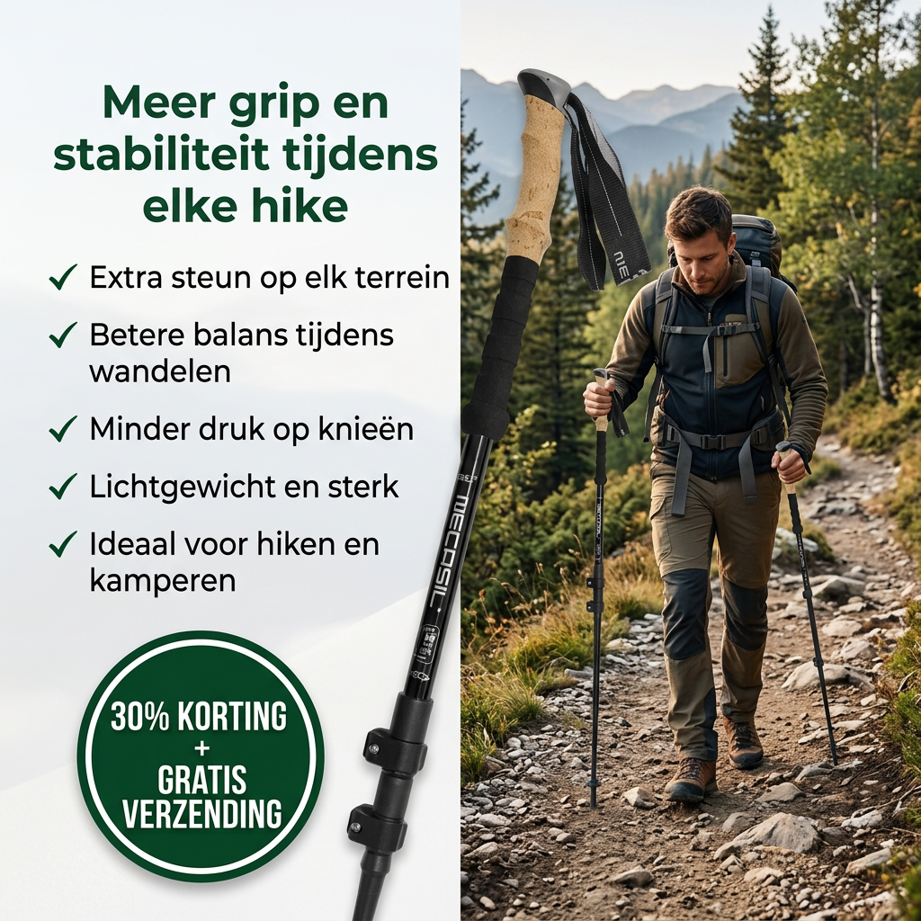 TrekLite | Opvouwbare en Verstelbare Wandelstokken