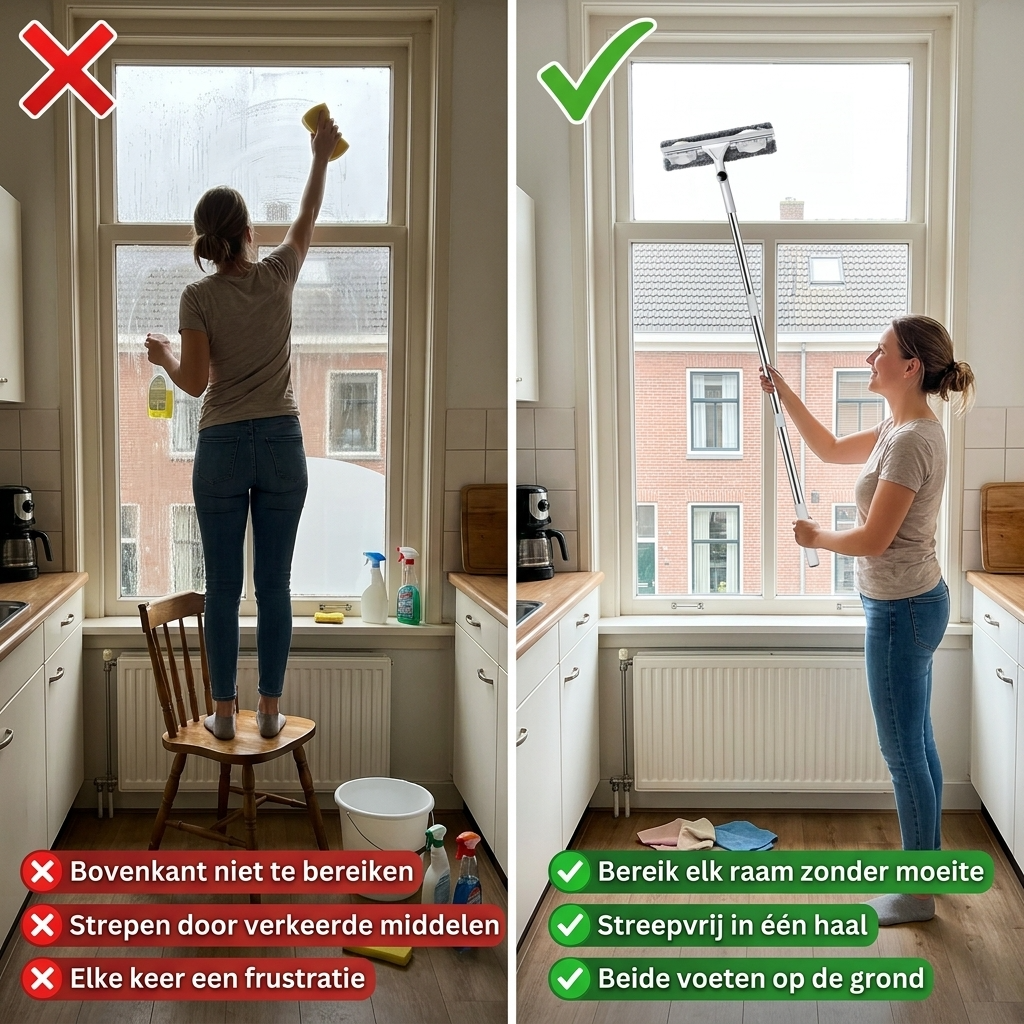 EasyWipe™ | Ramen Wassen Zonder Ladder, Streepvrij in Één Haal