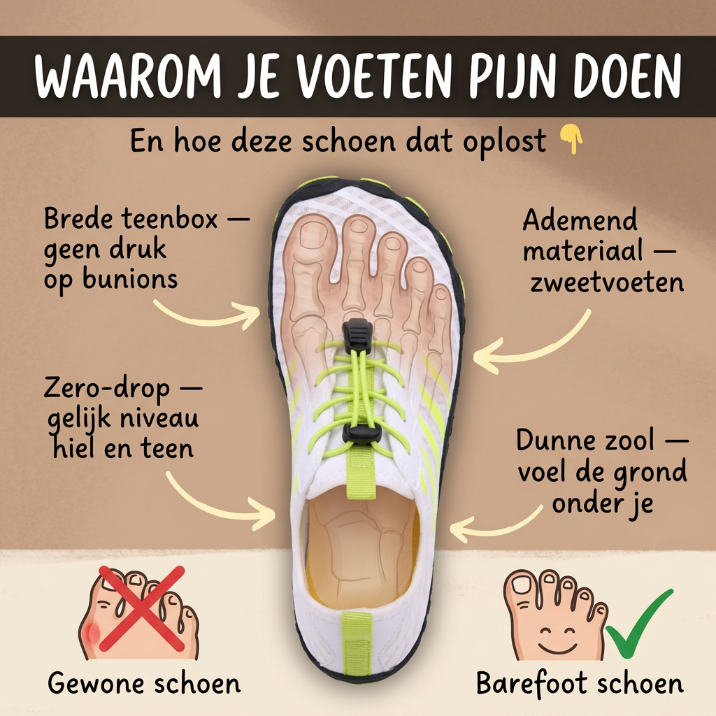 FreeStep | Ergonomische & orthopedische Barefoot Instapschoenen