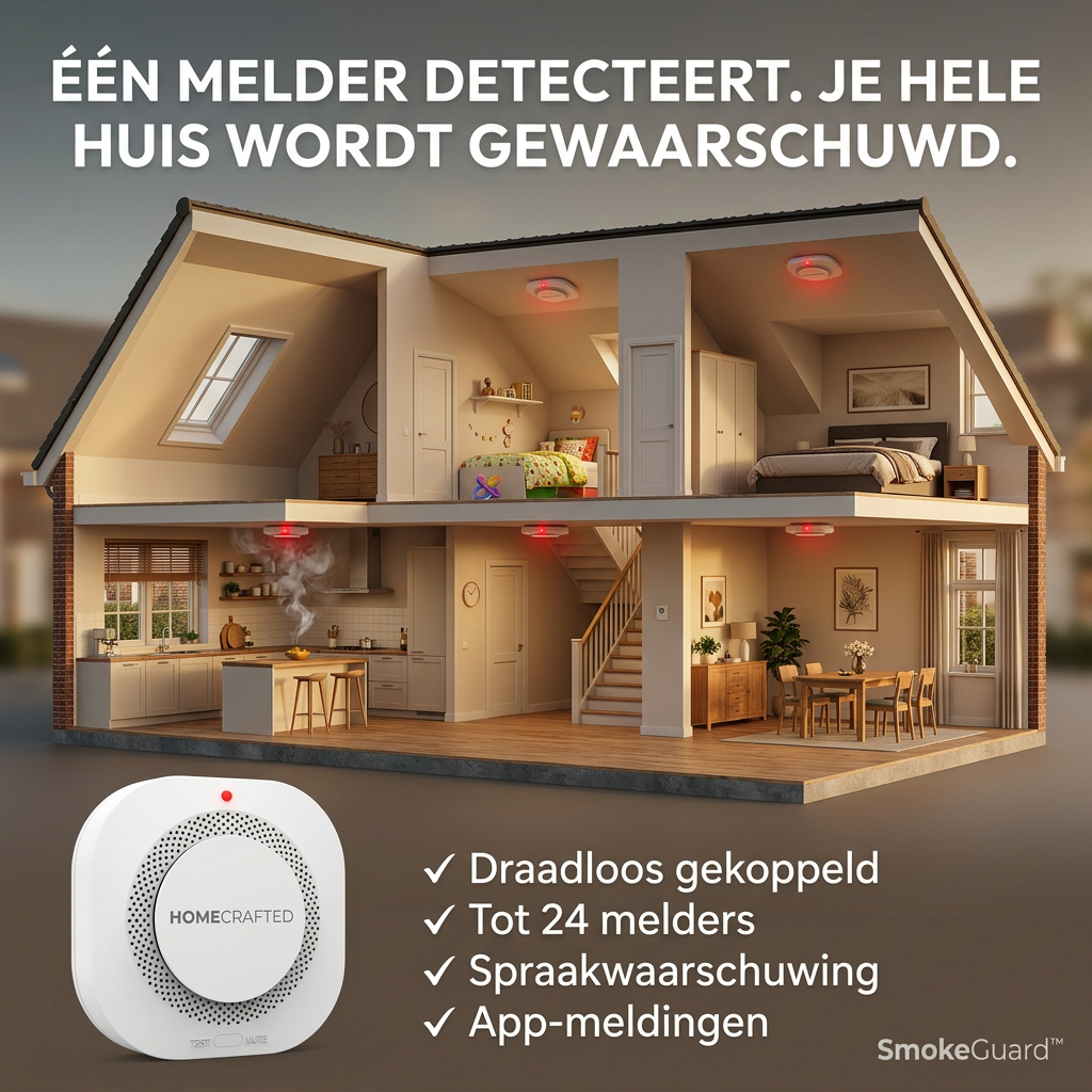 SmokeGuard™ | De rookmelder die je gezin écht op tijd wakker maakt