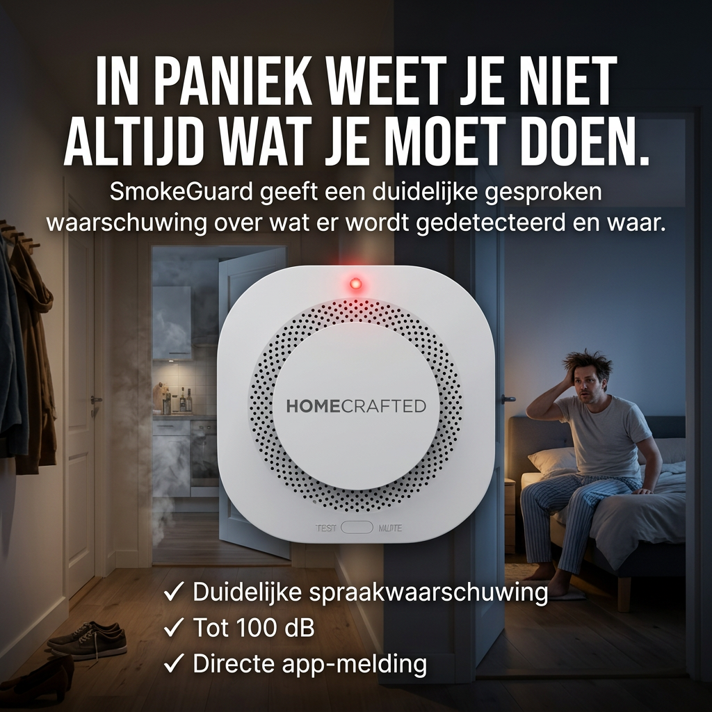 SmokeGuard™ | De rookmelder die je gezin écht op tijd wakker maakt