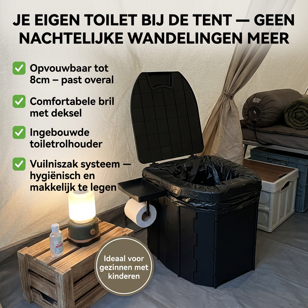 FoldAway™ | Draagbaar Lichtgewicht Camping Toilet