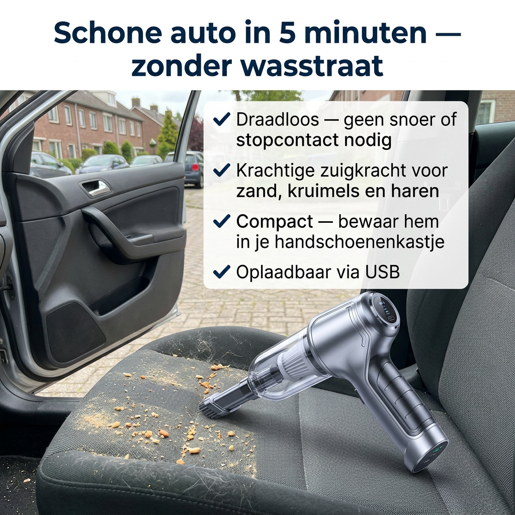 TurboClean | Draagbare Draadloze Stofzuiger