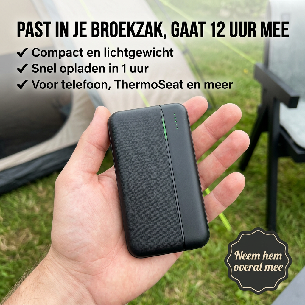 PowerCore™ | Compacte Powerbank — Tot 12 Uur Stroom, Overal