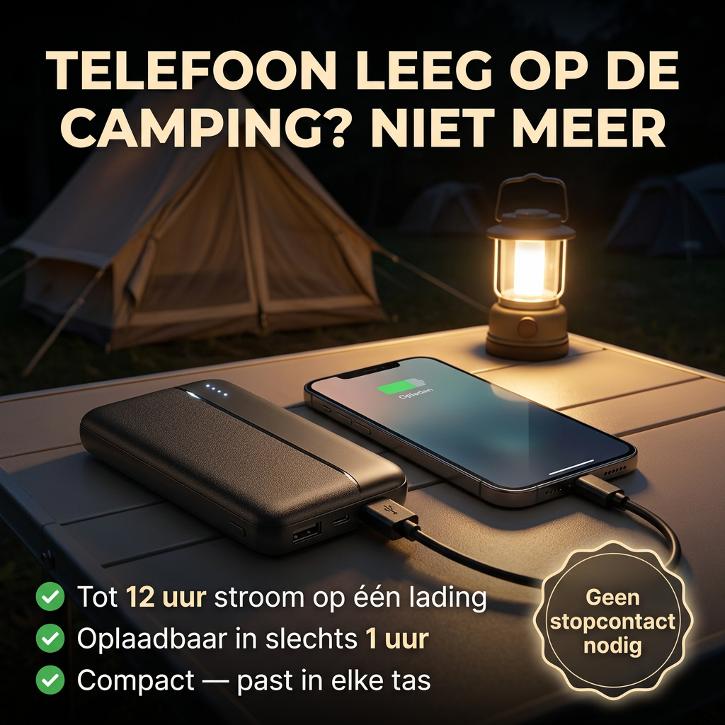 PowerCore™ | Compacte Powerbank — Tot 12 Uur Stroom, Overal