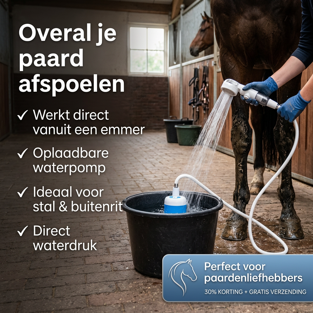 HomeCrafted Draagbare Waterpomp | Overal je paard afspoelen