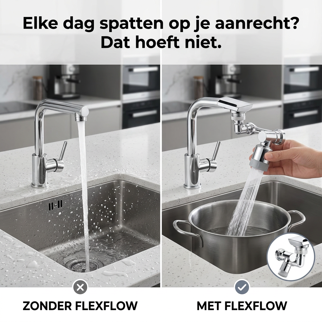 FlexFlow™ | Geen spatten, elk hoekje bereikt