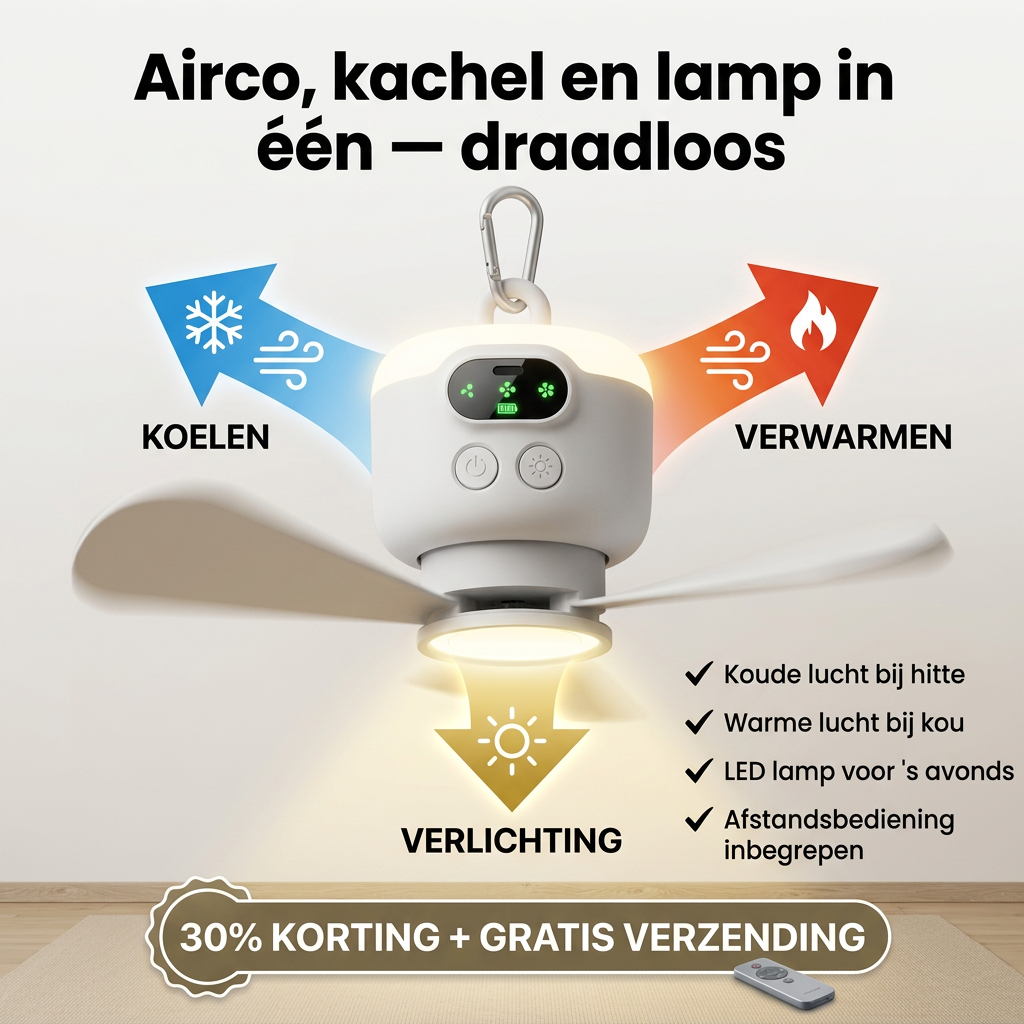 AirCamp™ | Hangende Campingventilator voor Koele Nachten