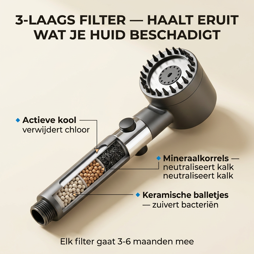 PureFlow™ | Gefilterde Hogedruk Douchekop