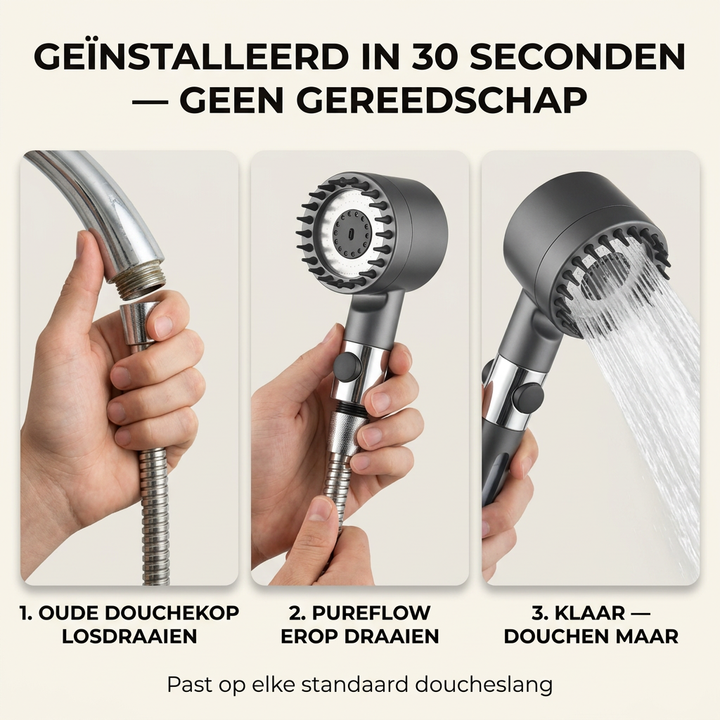 PureFlow™ | Gefilterde Hogedruk Douchekop