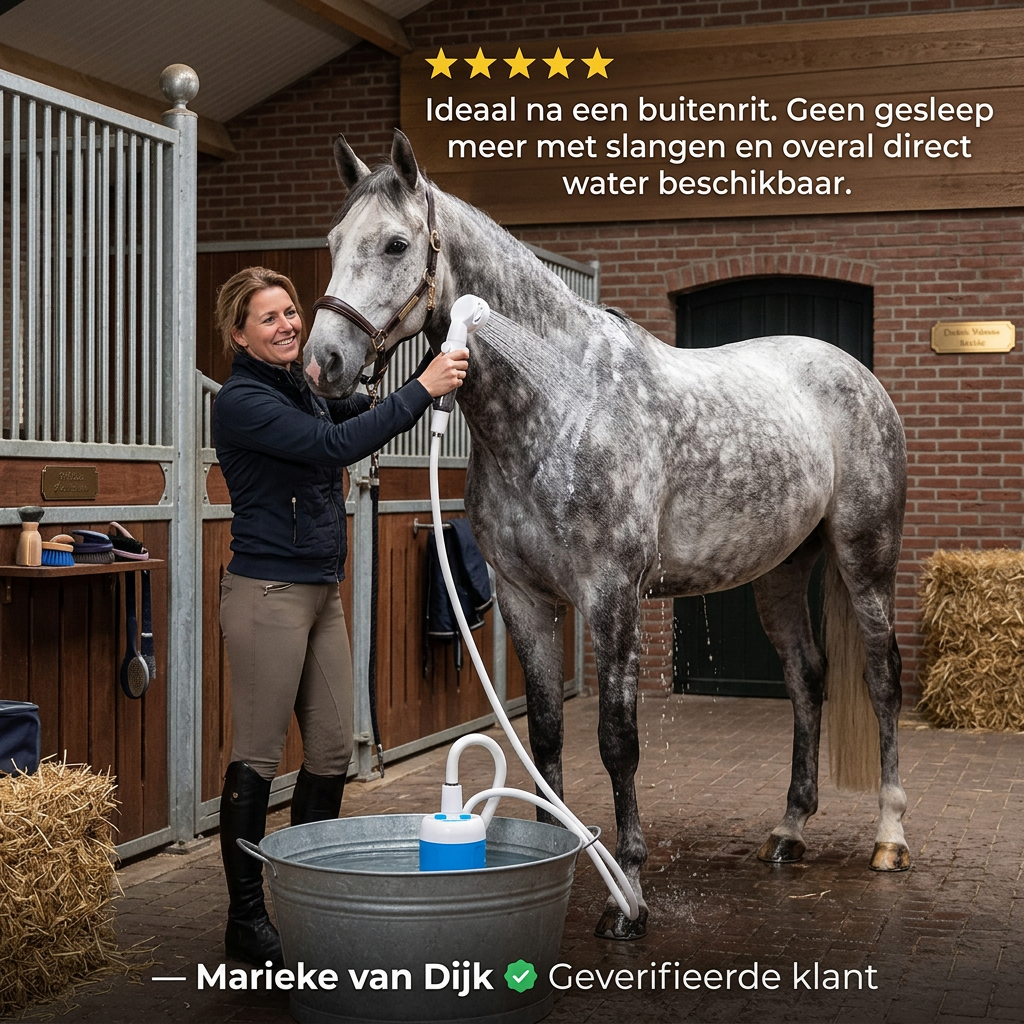 HomeCrafted Draagbare Waterpomp | Overal je paard afspoelen