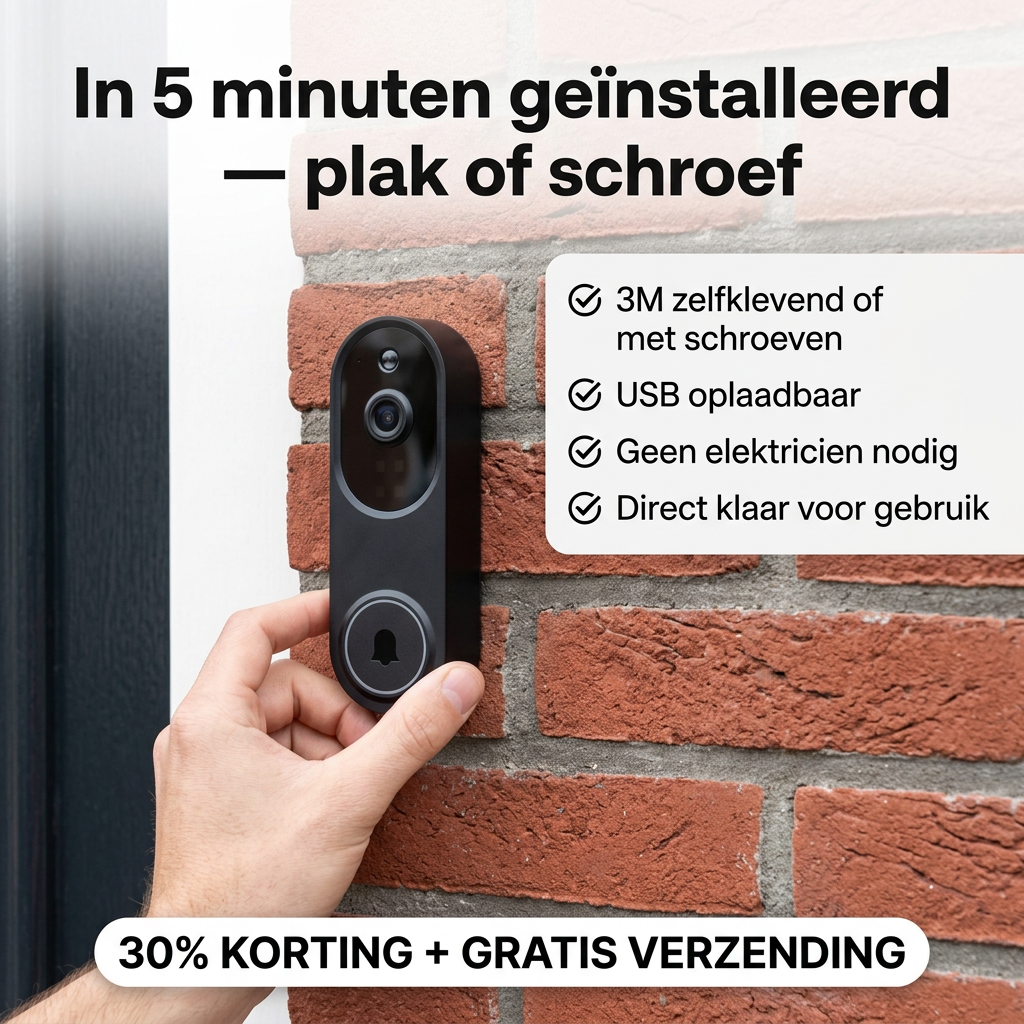 DoorView™ | Slimme Videodeurbel Zonder Abonnement