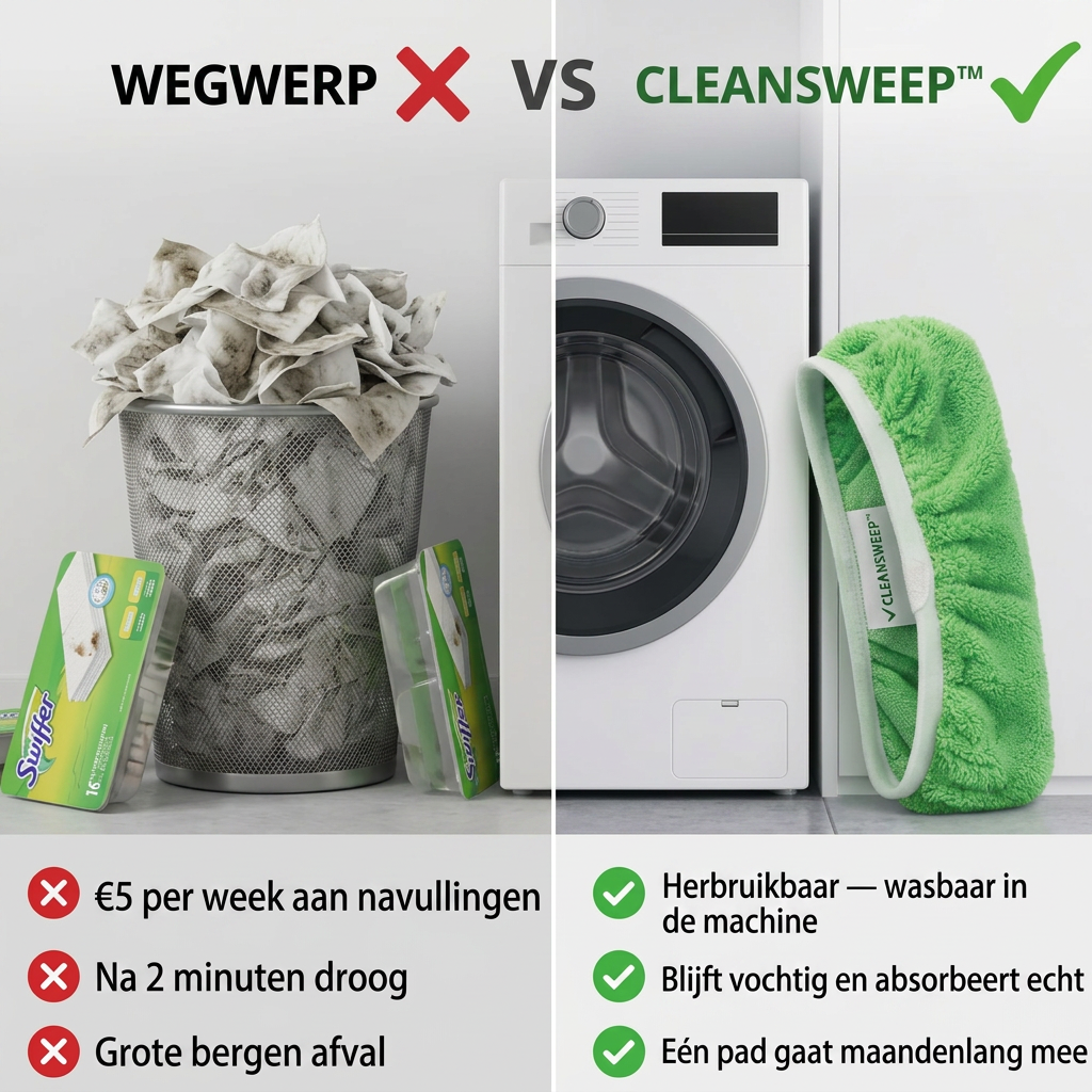 CleanSweep™ | Herbruikbare Mop Voor Swiffer, nooit meer pads bijkopen!